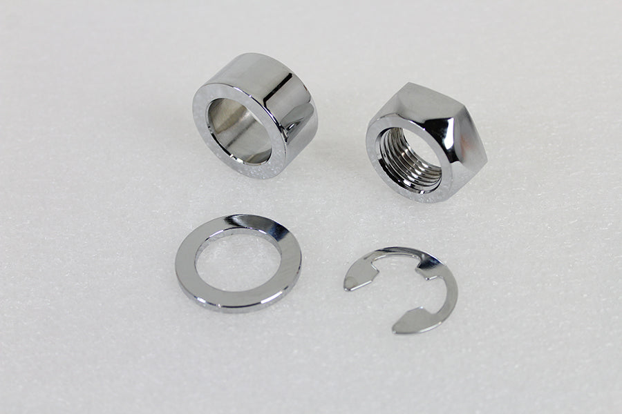 Colony Rear Axle Spacer Set Smooth Style Chrome for Harley Davidson FLT Models