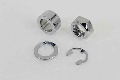 Colony Rear Axle Spacer Set Smooth Style Chrome for Harley Davidson FLT Models