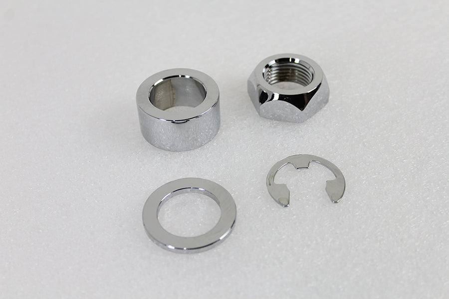 Colony Rear Axle Spacer Set Smooth Style Chrome for Harley Davidson FLT Models