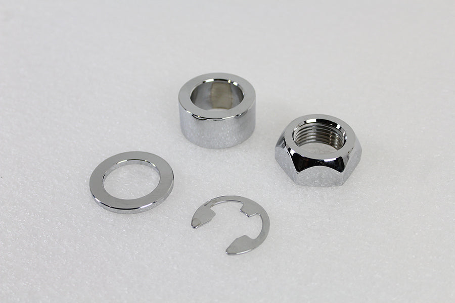 Colony Rear Axle Spacer Set Smooth Style Chrome for Harley Davidson FLT Models