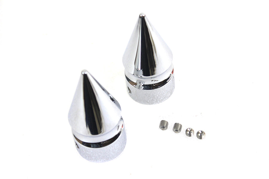 Colony Front Axle Nut Cap Set Pike Style for Harley Davidson FXST Models