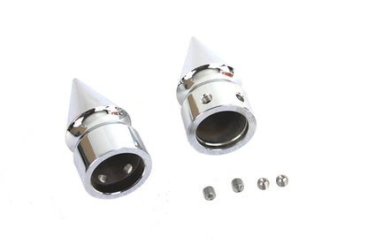 Colony Front Axle Nut Cap Set Pike Style for Harley Davidson FXST Models