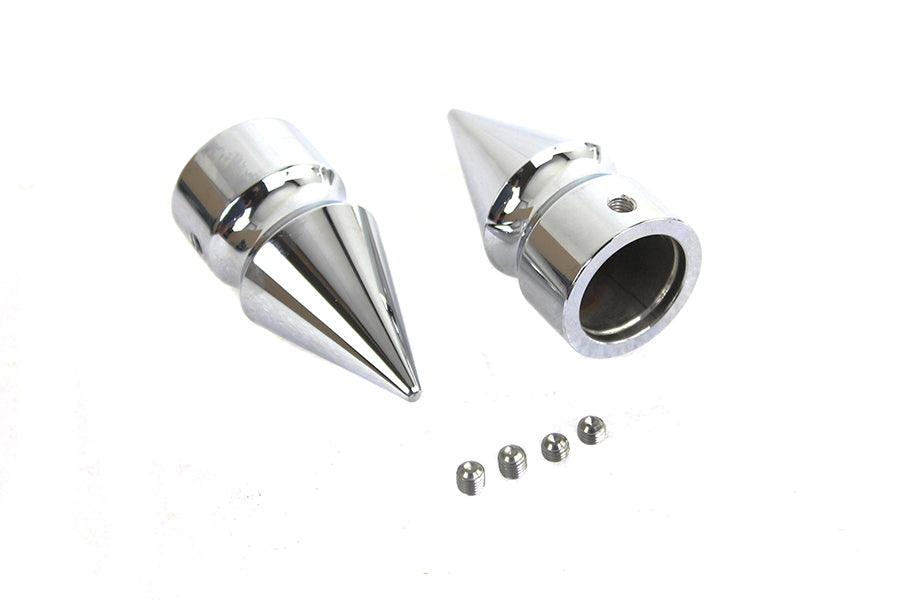 Colony Front Axle Nut Cap Set Pike Style for Harley Davidson FXST Models