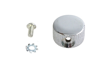 Colony Chrome Dash Panel Switch Knob and Screw Kit for Harley Davidson FL, UL, WL 1943-1946