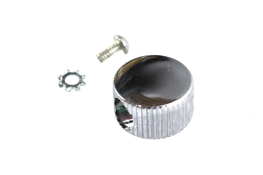 Colony Chrome Dash Panel Switch Knob and Screw Kit for Harley Davidson FL, UL, WL 1943-1946