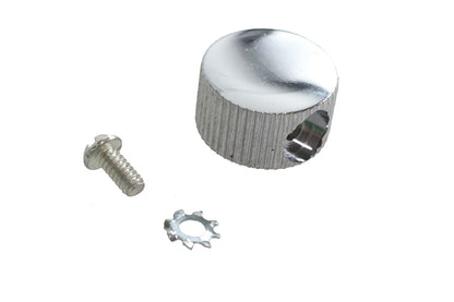 Colony Chrome Dash Panel Switch Knob and Screw Kit for Harley Davidson FL, UL, WL 1943-1946