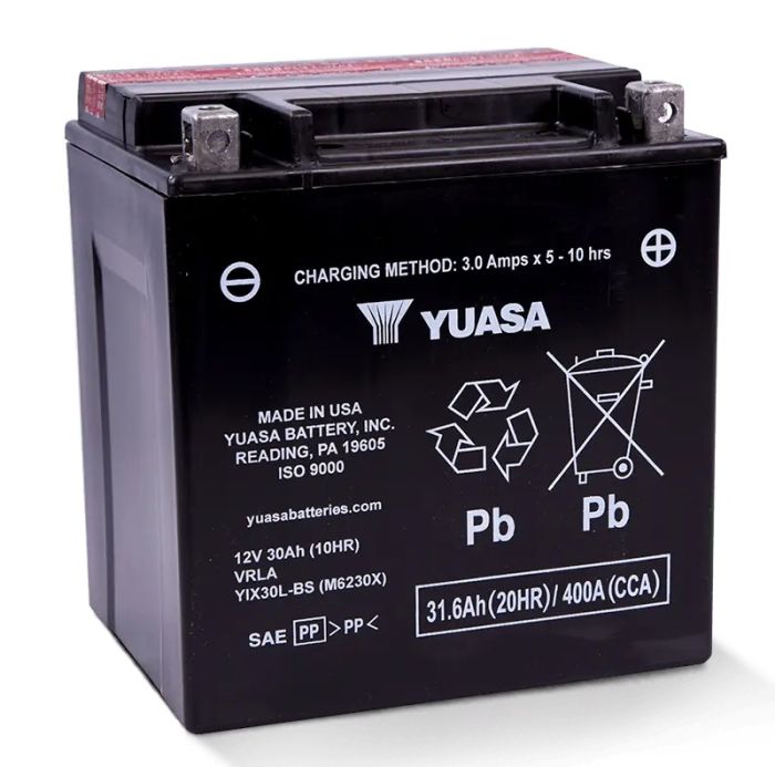 Yuasa YUAM6230XPW YIX30-L-BS-PW High Performance Maintenance-Free Battery