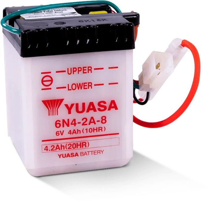 YUASA Conventional 6N4-2A-8 6 Volt Battery (Part Number YUAM2648A)