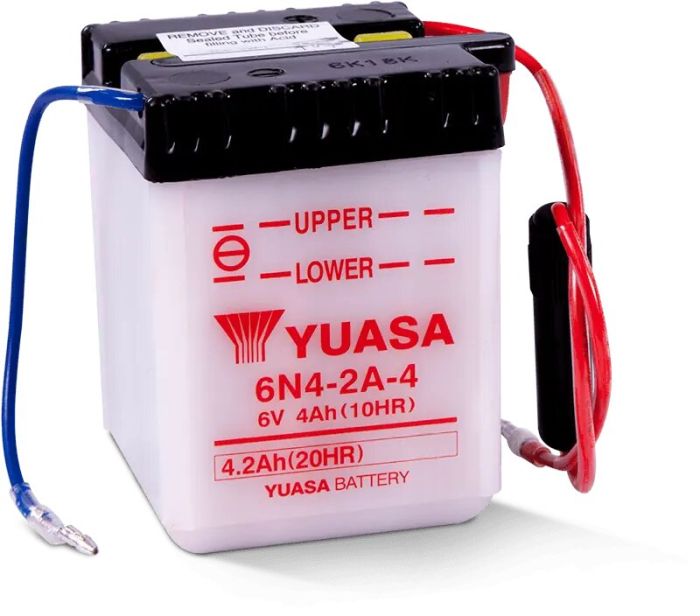 Yuasa YUAM2644A Conventional 6N4-2A-4 6V Battery for Reliable Power