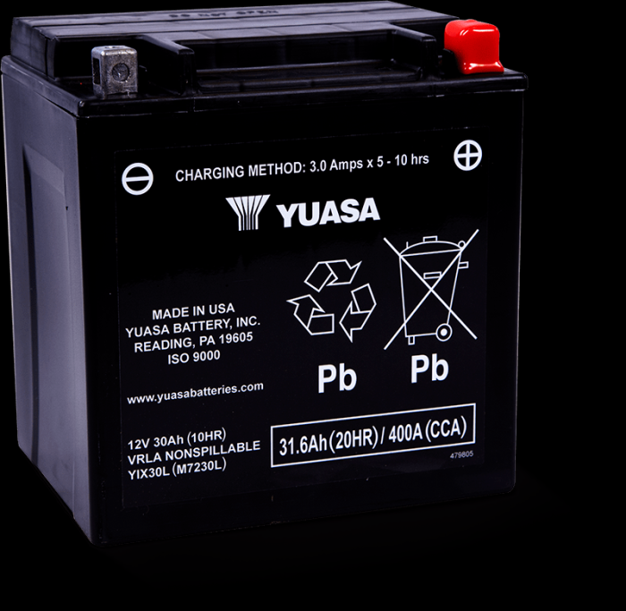 YUASA YIX30L-PW Factory Activated Maintenance-Free 12V Battery