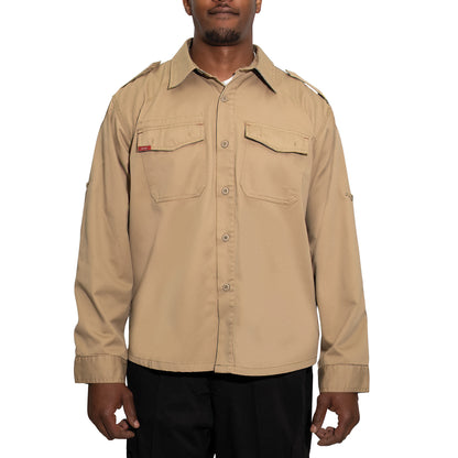 Rothco Vintage Fatigue Shirt Khaki Size XS - Durable 55% Cotton / 45% Polyester Military Style
