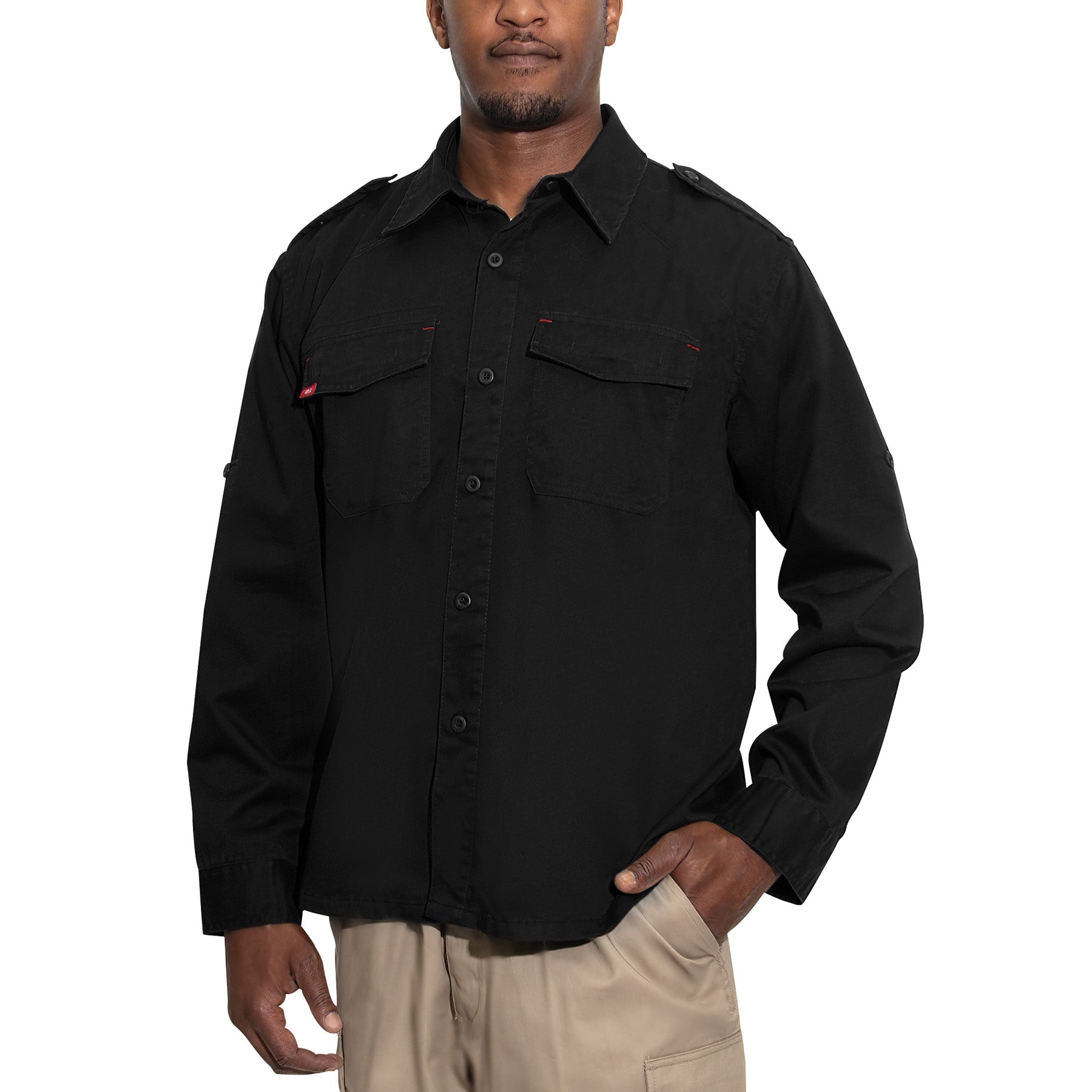 Rothco Vintage Fatigue Shirt Black Size 2XL - Durable Military Style Casual Shirt