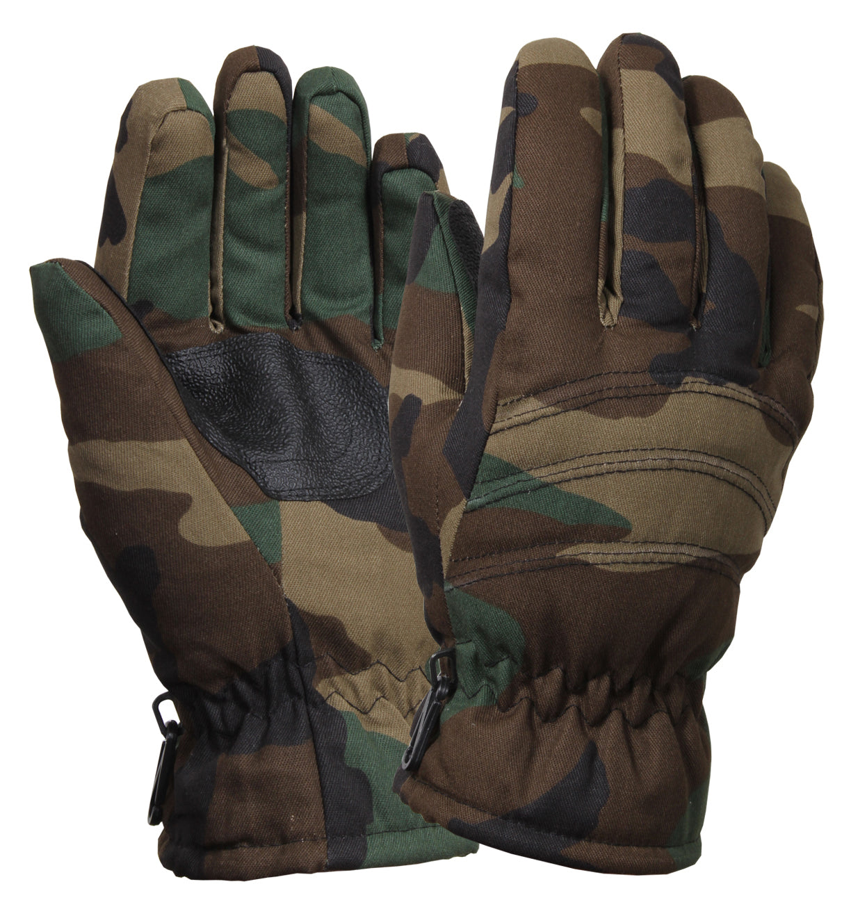 Rothco Insulated Hunting Gloves Woodland Camo Size M - Durable Cold Weather Hand Protection