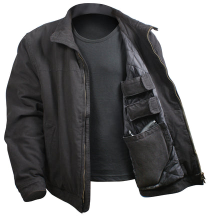 Rothco Concealed Carry 3 Season Jacket for Men, Size Large, Black
