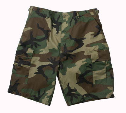 Rothco Rip-Stop BDU Shorts Woodland Camo Size L – Tactical Cargo Shorts for Outdoor and Tactical Use