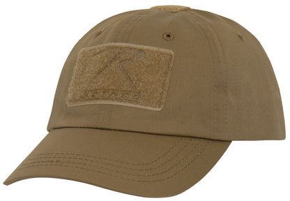 Rothco Tactical Operator Cap Coyote Brown - Adjustable Military Field Hat with Patches and Ventilation