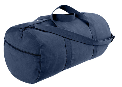 Rothco Canvas Shoulder Duffle Bag Navy Blue Size 24 Inches – Heavy-Duty Military-Grade Travel Bag