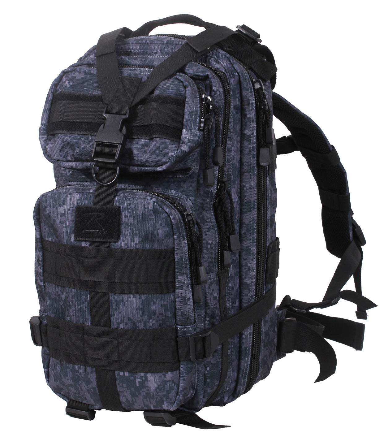 Rothco Medium Transport Pack Midnight Digital Camo – Tactical 25L Backpack for Outdoor & Emergency Use