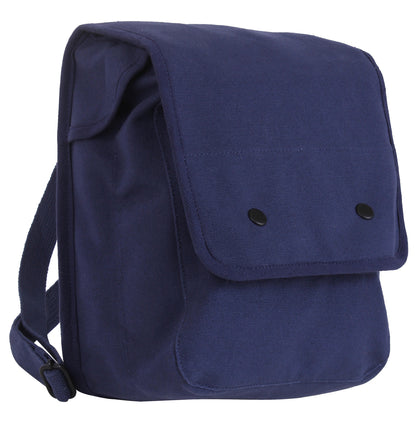 Rothco Canvas Map Case Shoulder Bag Navy Blue - Durable Outdoor Travel Organizer