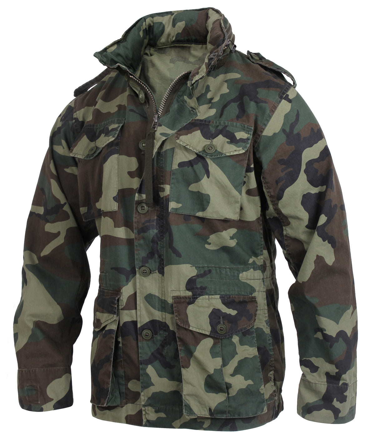 Rothco Vintage Lightweight M-65 Field Jacket in Woodland Camo - Size XL