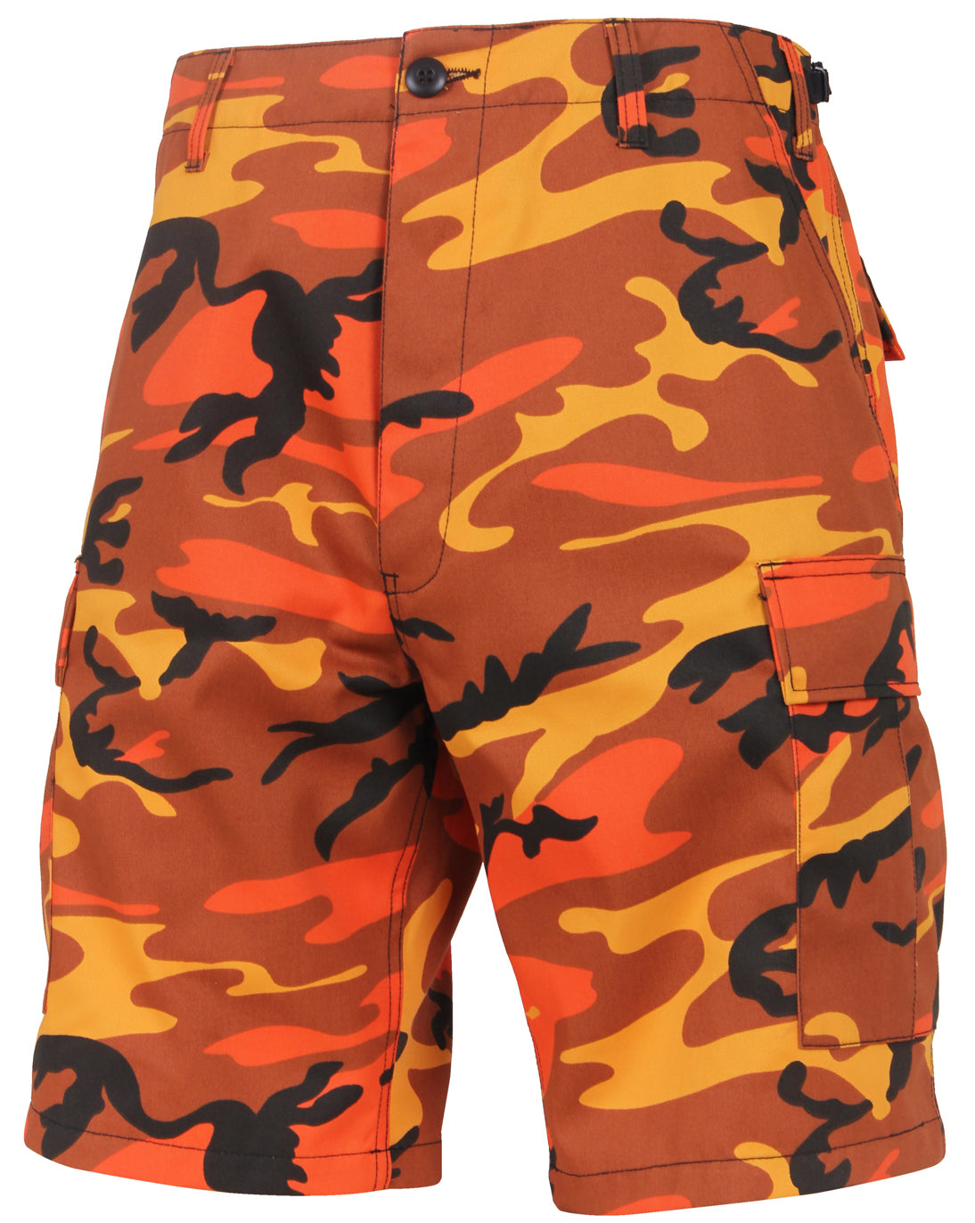 Rothco Camo BDU Shorts Savage Orange Camo Size XL – Tactical Cargo Shorts for Outdoor & Field Use