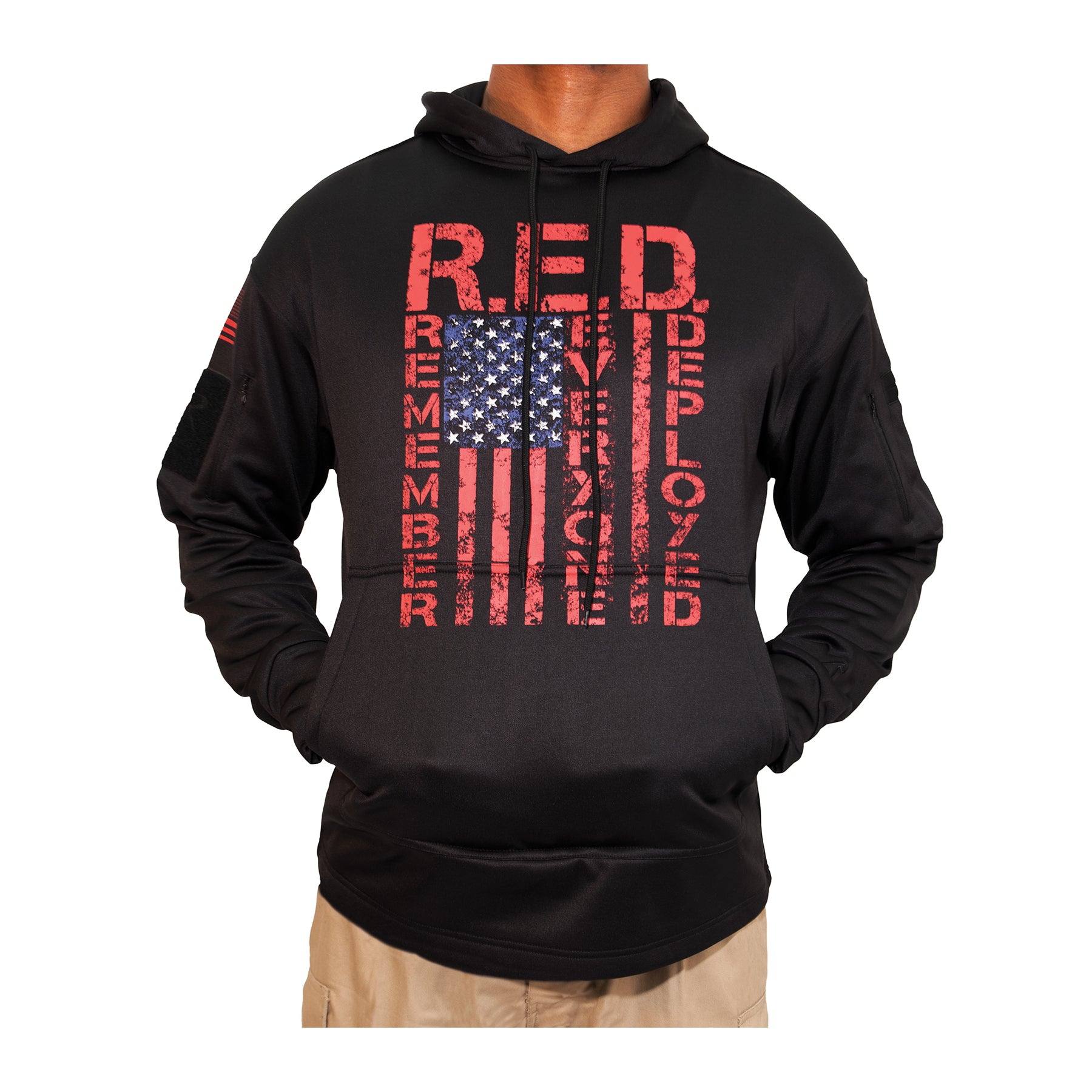 Rothco Concealed Carry R.E.D. Hoodie 2XL Black – Remember Everyone Deployed Tribute Sweatshirt
