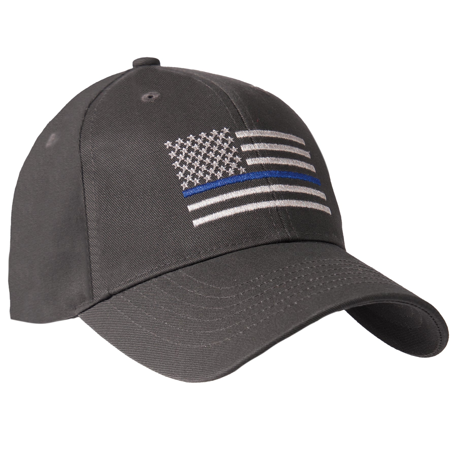 Rothco Thin Blue Line Flag Low Profile Cap Grey – Support First Responders with Adjustable Baseball Hat