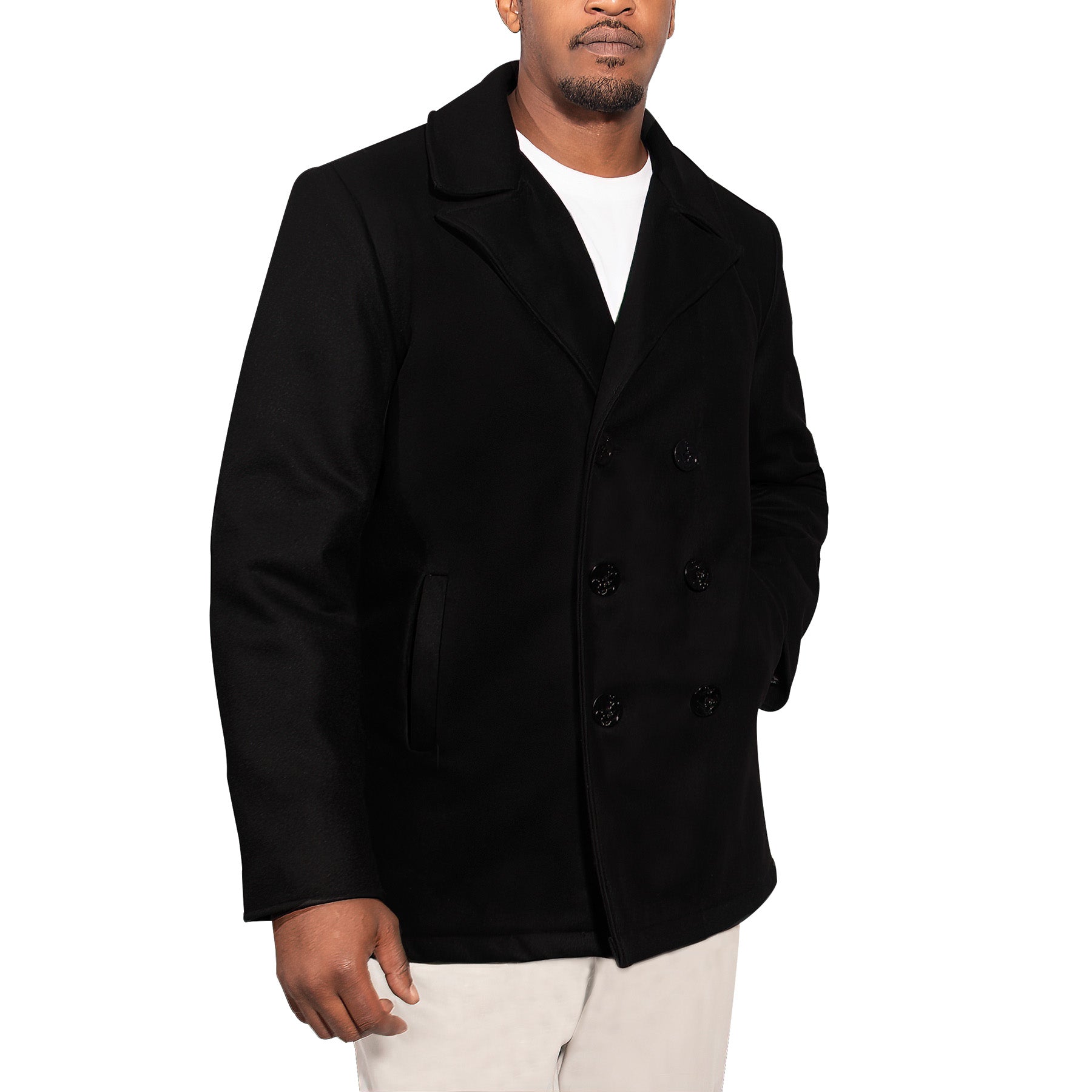 Rothco Naval Heritage Wool Pea Coat in Black - Size 2XL