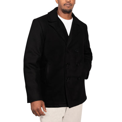 Rothco Naval Heritage Wool Pea Coat in Black - Size 2XL