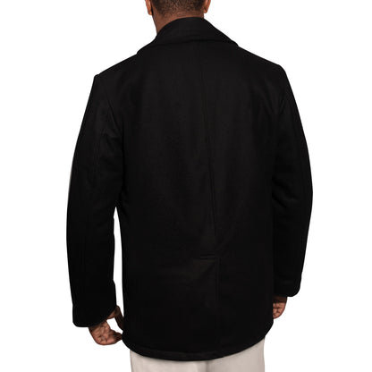 Rothco Naval Heritage Wool Pea Coat in Black - Size 2XL
