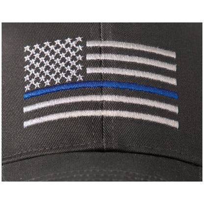 Rothco Thin Blue Line Flag Low Profile Cap Grey – Support First Responders with Adjustable Baseball Hat