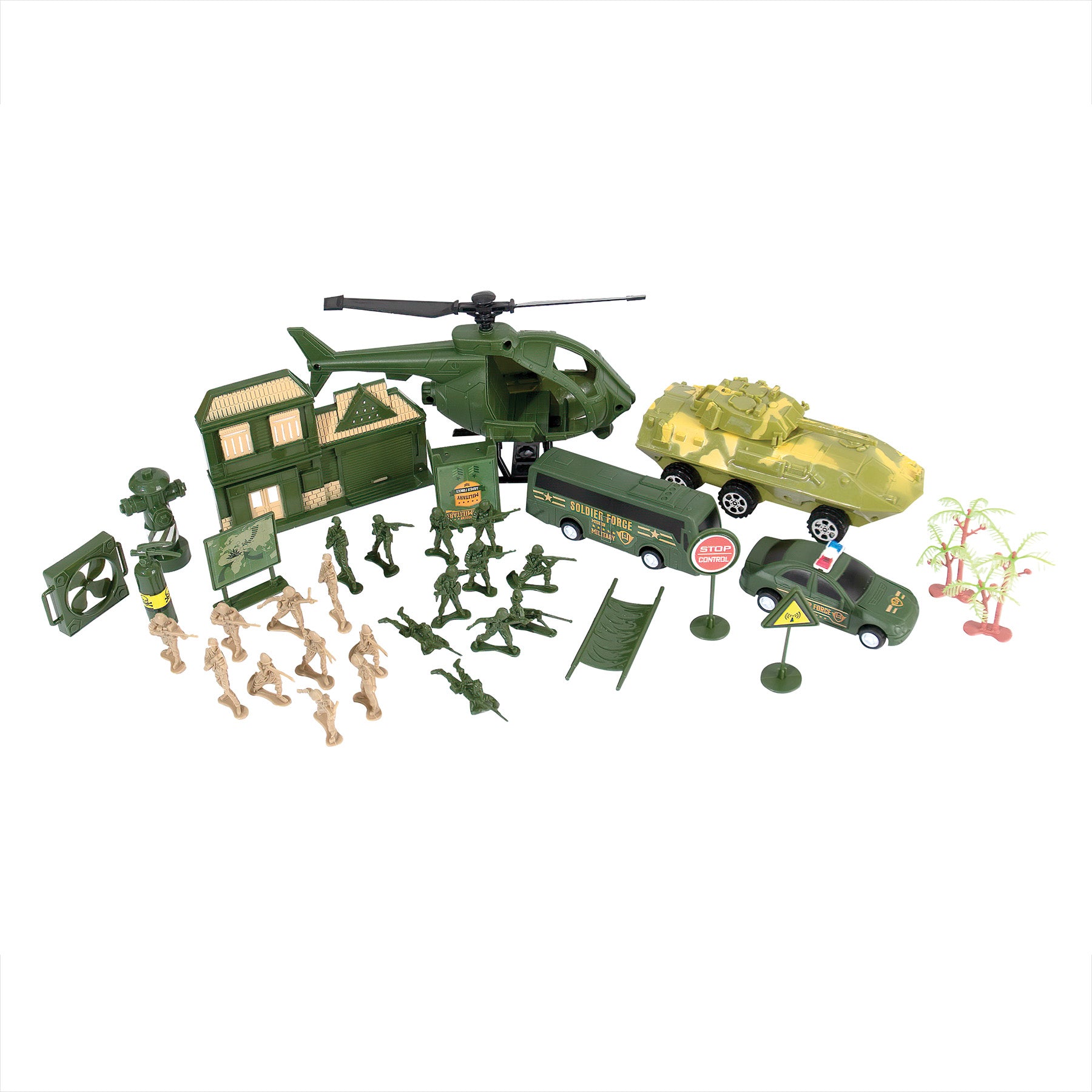 Rothco Military Force Soldier Play Set with Over 30 Military Toys for Kids Ages 3 and Up
