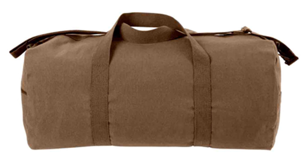 Rothco Canvas Shoulder Duffle Bag Earth Brown, 24 Inches – Heavy-Duty Outdoor Gear & Travel Bag