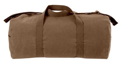 Rothco Canvas Shoulder Duffle Bag Earth Brown, 24 Inches – Heavy-Duty Outdoor Gear & Travel Bag