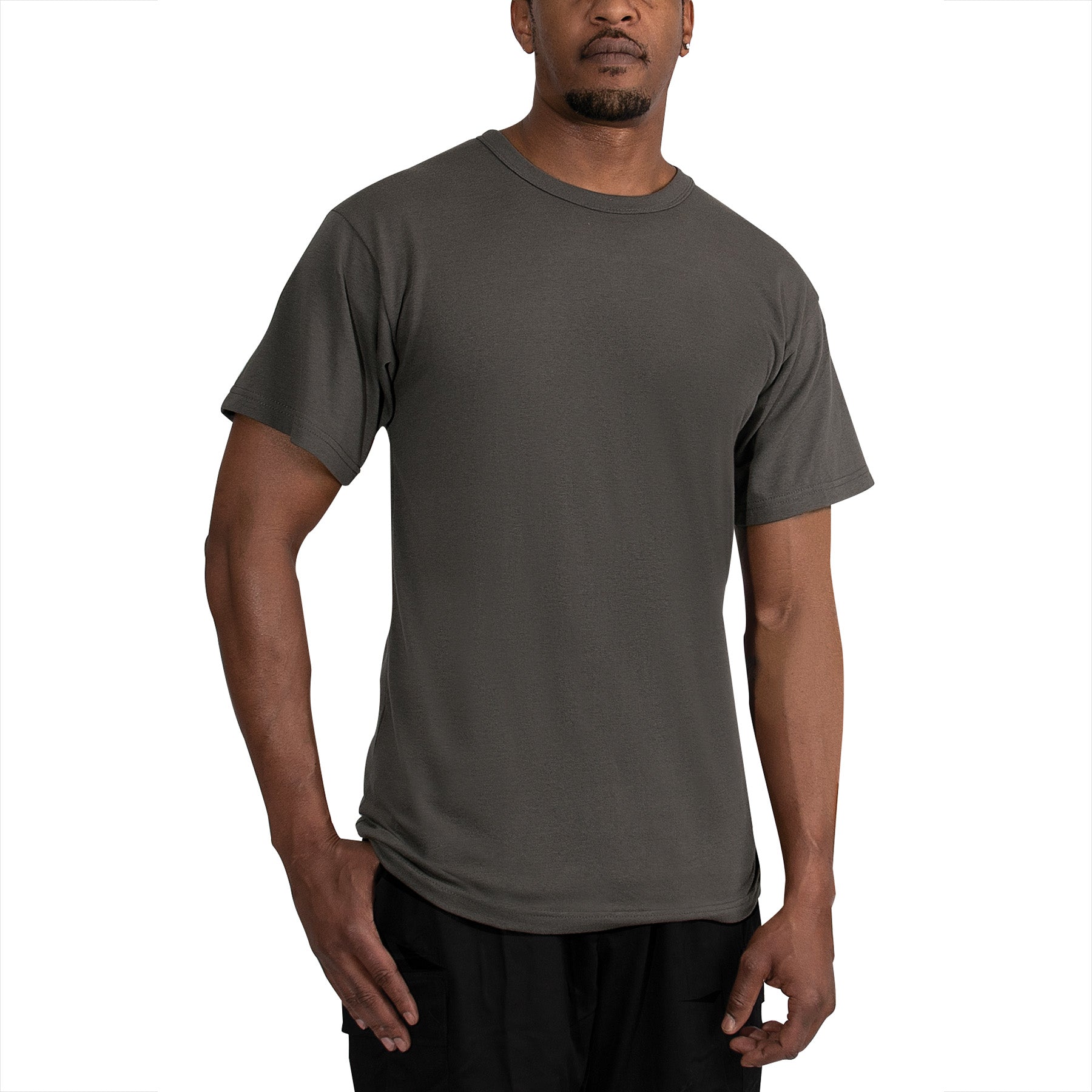 Rothco Solid Color Short Sleeve Crew Neck T-Shirt in Charcoal Grey, Size Small