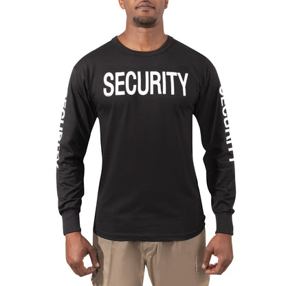 Rothco Long Sleeve Two-Sided Security T-Shirt Size Large