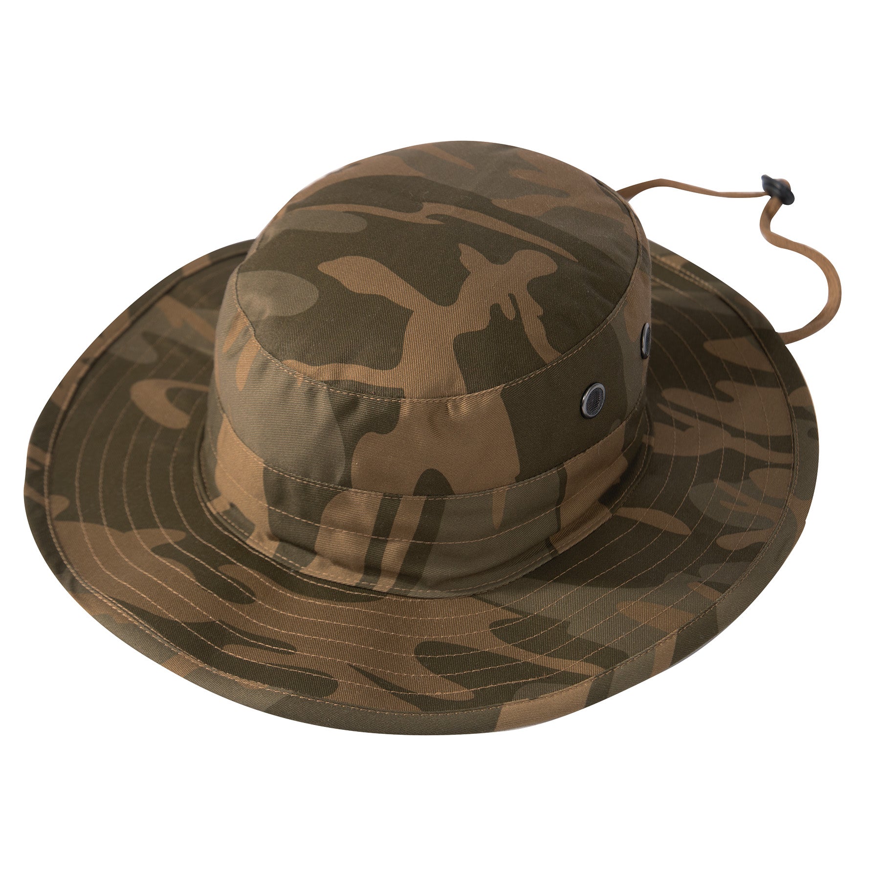 Rothco Adjustable Boonie Hat Coyote Camo - Outdoor Wide-Brim Military Style Hat