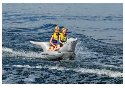 AIRHEAD 2-Person Dolphin Towable Tube for Water Recreational Fun