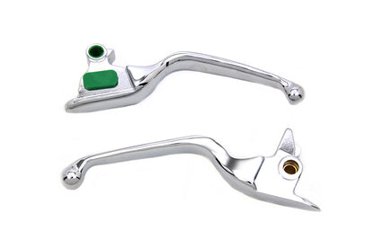 V-Twin Chrome Smooth Wide Hand Lever Set for Harley Davidson FXSB and FLSTN Models