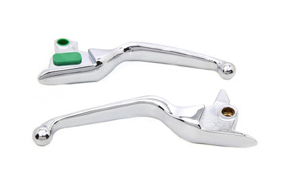 V-Twin Chrome Smooth Wide Hand Lever Set for Harley Davidson FXSB and FLSTN Models