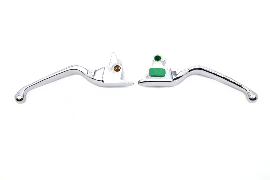 V-Twin Chrome Smooth Wide Hand Lever Set for Harley Davidson FXSB and FLSTN Models