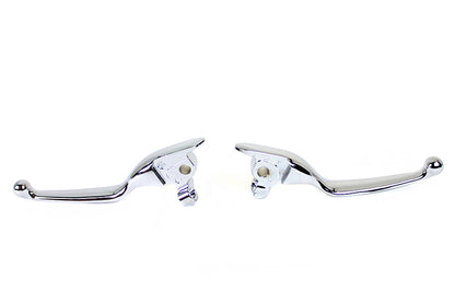 V-Twin M8 Chrome Wide Tamer Hand Lever Set for Harley Davidson FLT Models