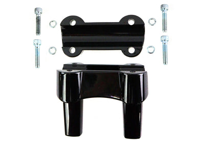 V-Twin 4.1 Inch Fat Riser Kit Black with Handlebar Clamp and Hardware
