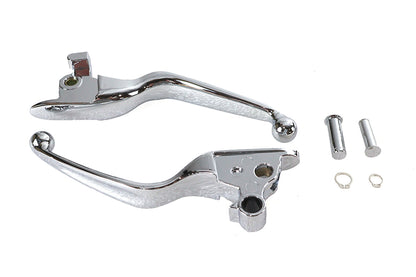 V-Twin Hand Lever Set Chrome for Harley Davidson FXFB and FXFBS Models