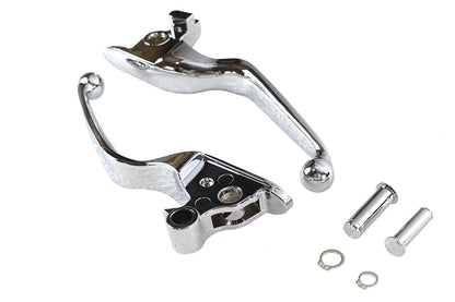 V-Twin Hand Lever Set Chrome for Harley Davidson FXFB and FXFBS Models