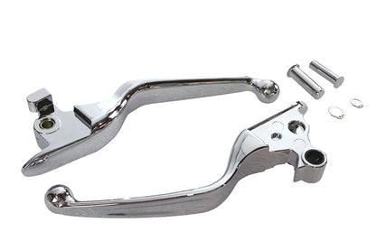 V-Twin Hand Lever Set Chrome for Harley Davidson FXFB and FXFBS Models