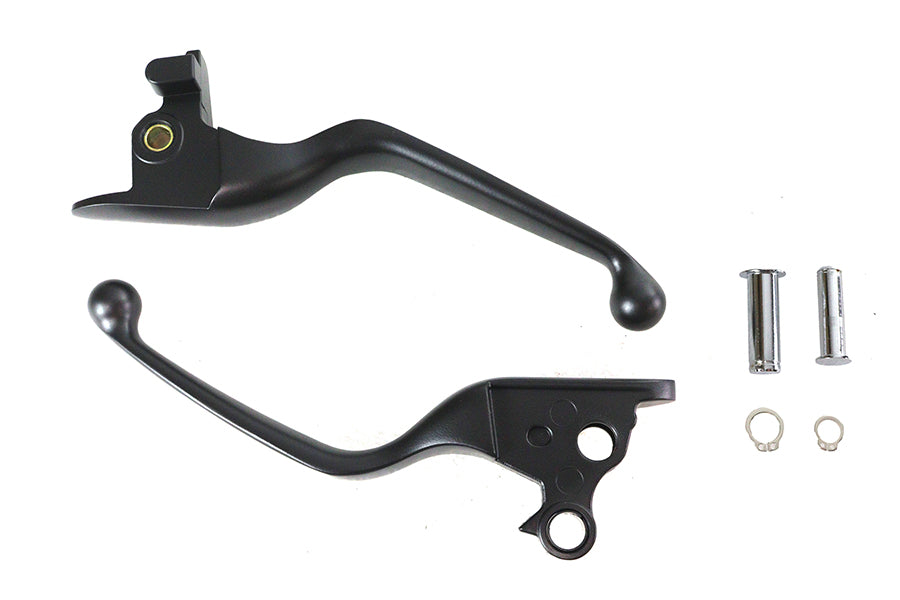 V-Twin Hand Lever Set Black for Harley Davidson FXFB and FXFBS Models