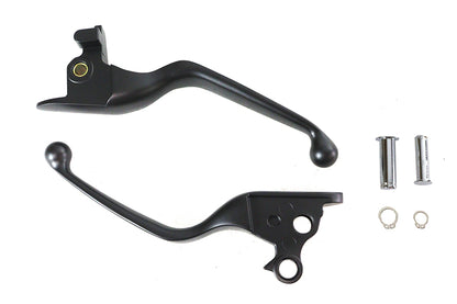 V-Twin Hand Lever Set Black for Harley Davidson FXFB and FXFBS Models