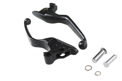 V-Twin Hand Lever Set Black for Harley Davidson FXFB and FXFBS Models