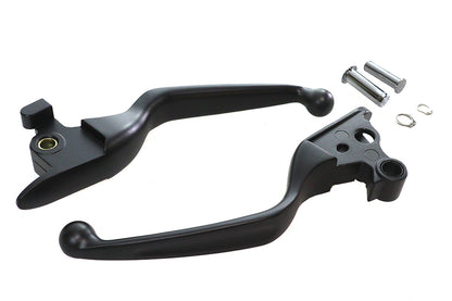 V-Twin Hand Lever Set Black for Harley Davidson FXFB and FXFBS Models